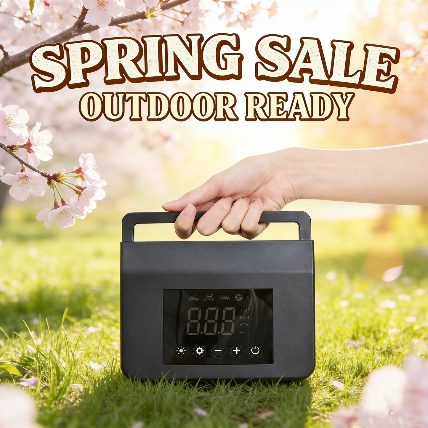 Portable Car Jump Starter 150PSI Air Pump & LED Light